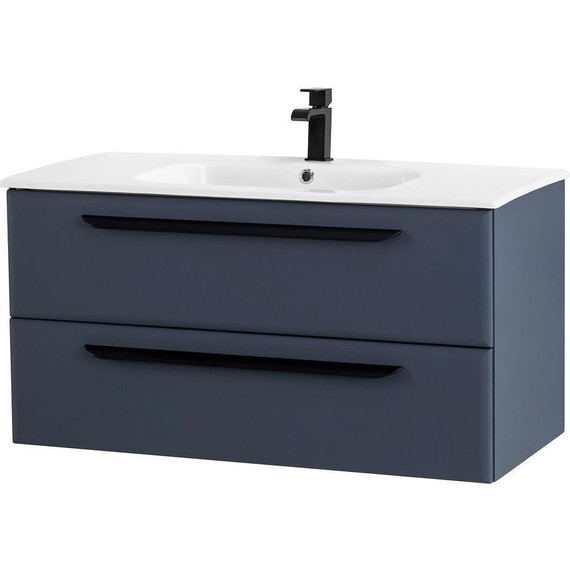 Тумба подвесная с раковиной Cezares ECO-CER-1200-2C-SO-GR-P 120 см, Grafito - фото 3