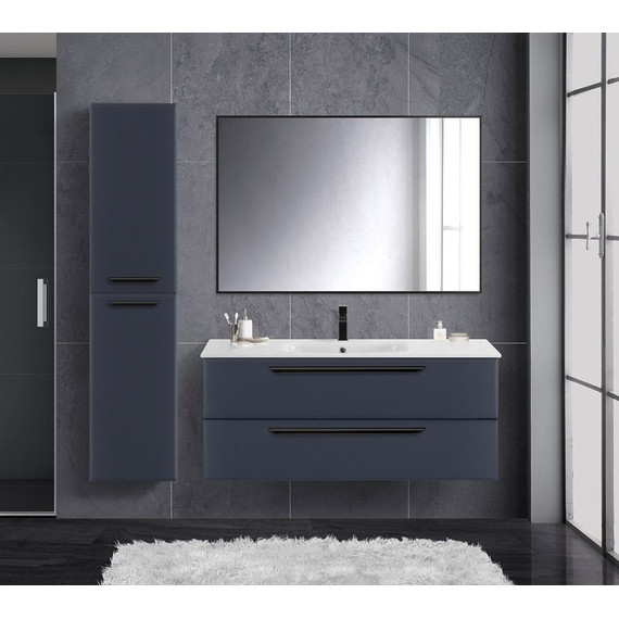 Тумба подвесная с раковиной Cezares ECO-CER-1200-2C-SO-GR-P 120 см, Grafito - фото 2