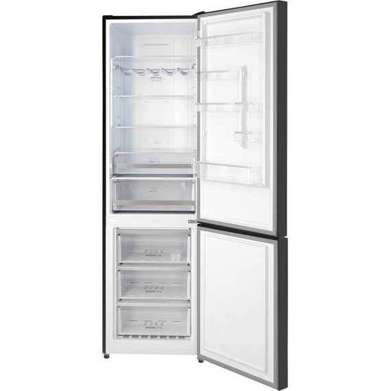 Двухкамерный холодильник Hiberg RFC-400DX NFGB inverter, чёрное стекло - фото 3