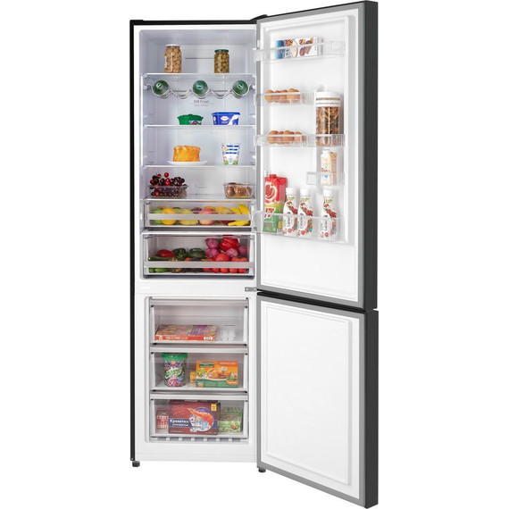 Двухкамерный холодильник Hiberg RFC-400DX NFGB inverter, чёрное стекло - фото 4