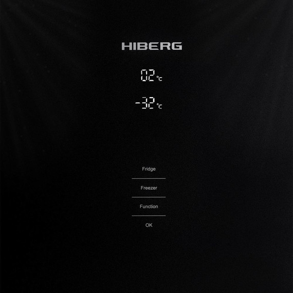 Двухкамерный холодильник Hiberg RFC-400DX NFGB inverter, чёрное стекло - фото 6