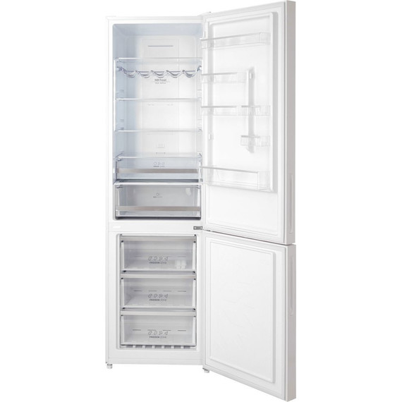 Двухкамерный холодильник Hiberg RFC-400DX NFGW inverter, белое стекло - фото 4