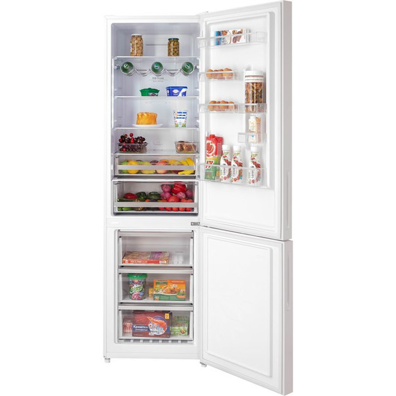 Двухкамерный холодильник Hiberg RFC-400DX NFGW inverter, белое стекло - фото 5