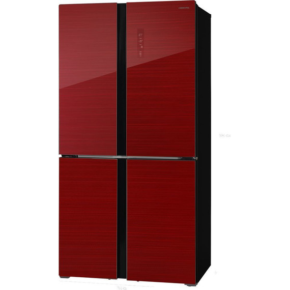 Холодильник Side by Side Hiberg RFQ-500DX NFGR inverter, красное стекло - фото 6