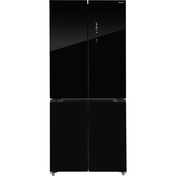Холодильник Side by Side Hiberg RFQ-600DX NFGB inverter, чёрное мерцающее стекло - фото 