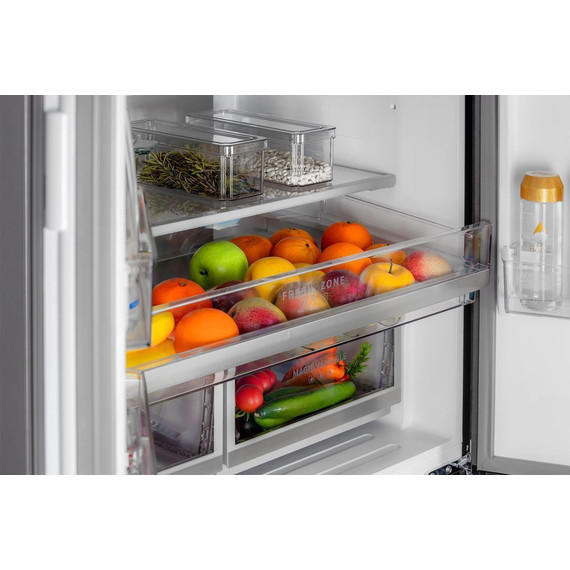 Холодильник Side by Side Hiberg RFQ-600DX NFGB inverter, чёрное мерцающее стекло - фото 11