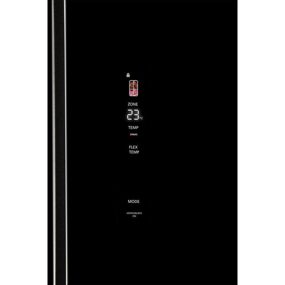 Холодильник Side by Side Hiberg RFQ-600DX NFGB inverter, чёрное мерцающее стекло - фото 5