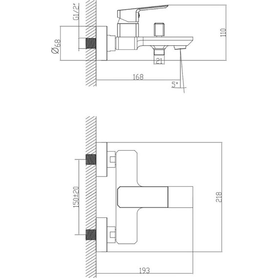 Смеситель для ванны Azario Hardcore AZ-VKM238277C - фото 6