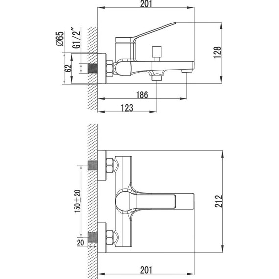 Смеситель для ванны Azario Vise AZ-VSA238330PA, черный, Цвет производителя: чёрный - фото 6