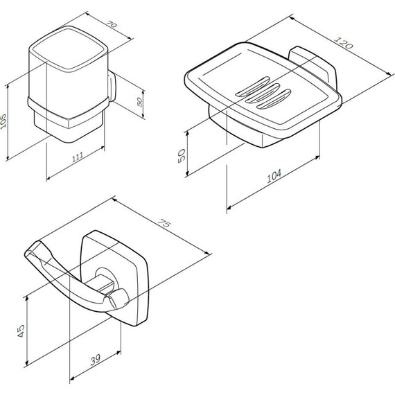 Комплект мебели Am.Pm Gem 75 см BK90GA - фото 13