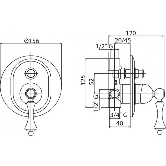 Смеситель для ванны Cezares MARGOT-VDIM-01-Bi, Цвет производителя: хром - фото 2