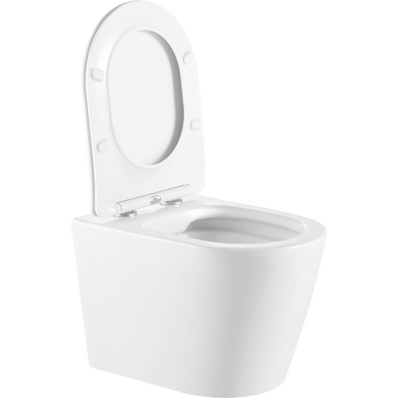 Унитаз подвесной безободковый Тритон Verso 0832 с тонкой крышкой микролифт - фото 2