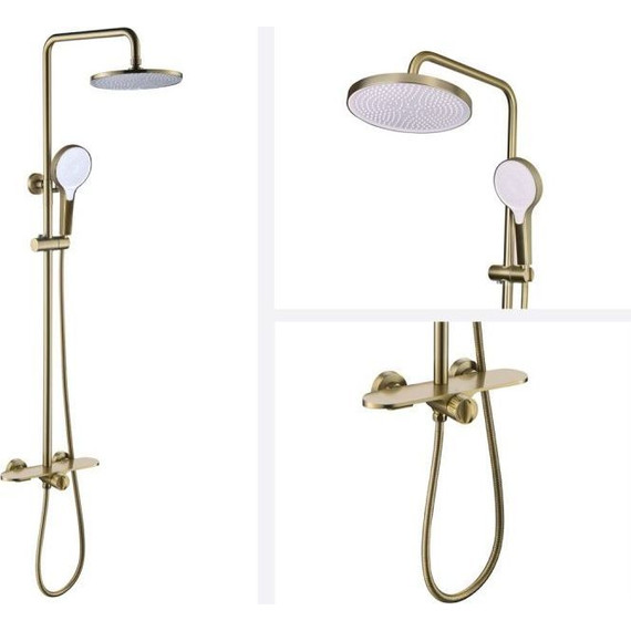 Душевая стойка Bronze de Luxe Icon 80112CG, матовое золото - фото 2