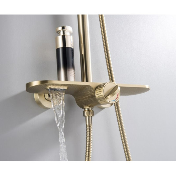 Душевая стойка Bronze de Luxe Icon 80112CG, матовое золото - фото 6