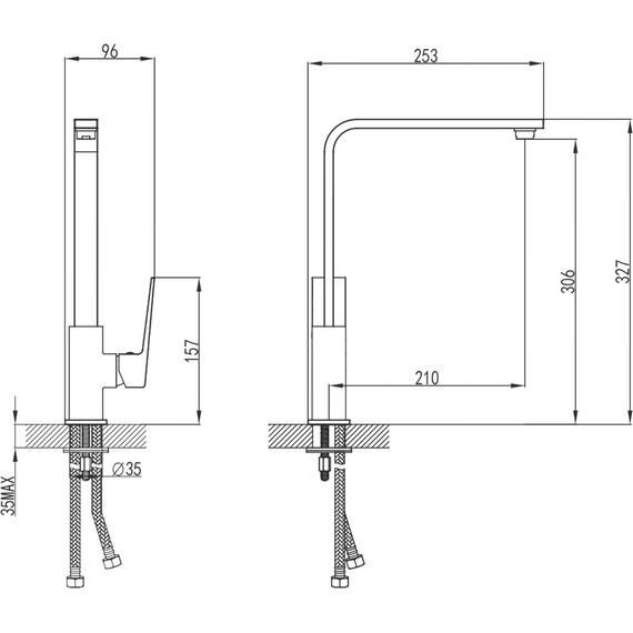 Смеситель для кухни Azario Eddie AZ-VBH568080C, Цвет производителя: хром - фото 2
