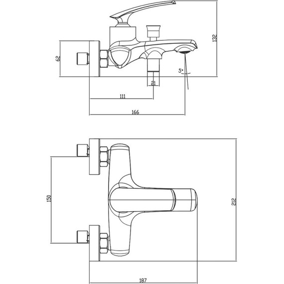 Смеситель для ванны Azario Reuleaux AZ-VWF238296C - фото, картинка 6 Смеситель для ванны Azario Reuleaux AZ-VWF238296C - фото 6