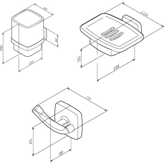 Комплект мебели Am.Pm Gem S 60 см BK91GC - фото 7