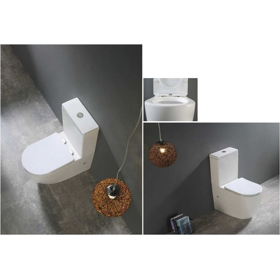 Унитаз-компакт безободковый Тритон Corso CO-3806 с крышкой микролифт - фото 10