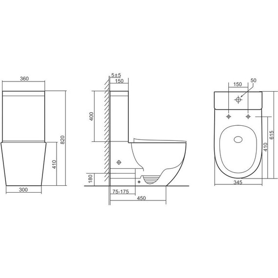Унитаз-компакт безободковый Тритон Corso CO-3806 с крышкой микролифт - фото 11