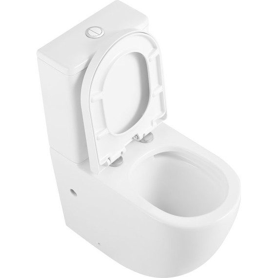 Унитаз-компакт безободковый Тритон Corso CO-3806 с крышкой микролифт - фото 7