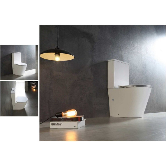 Унитаз-компакт безободковый Тритон Corso CO-3906 с тонкой крышкой микролифт - фото 10