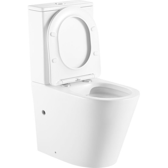 Унитаз-компакт безободковый Тритон Corso CO-3906 с тонкой крышкой микролифт - фото 2