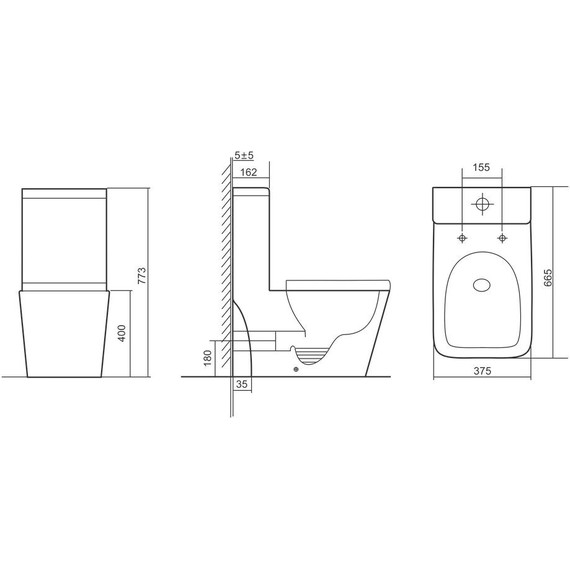 Унитаз-компакт безободковый Тритон Mono Mono 8706 с тонкой крышкой микролифт - фото 6