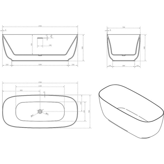 Ванна отдельностоящая Vincea 170x75 см VBT-631 - фото 4