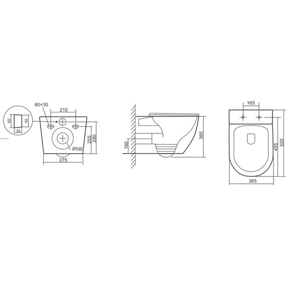 Унитаз подвесной безободковый Тритон Verso 1832 с тонкой крышкой микролифт - фото 12