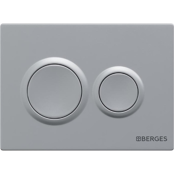 Кнопка смыва Berges Wasserhaus Option 040062, хром матовый - фото 