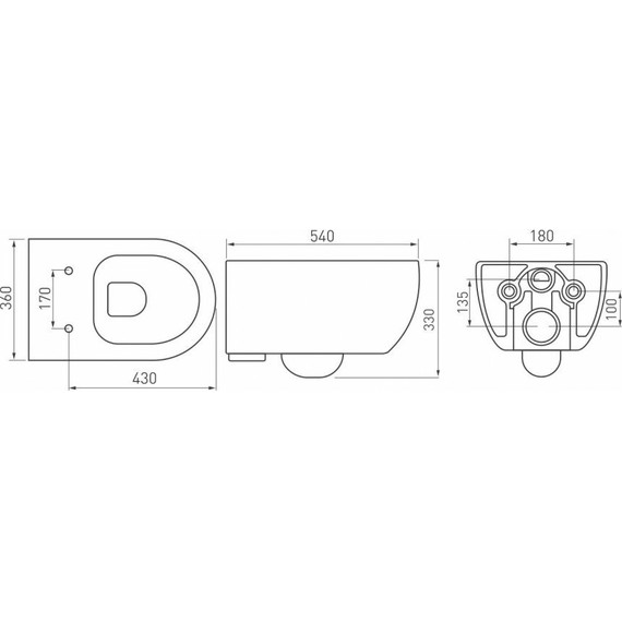 Инсталляция Berges Wasserhaus Novum с подвесным унитазом Ego XL Rimless 043302 - фото 10