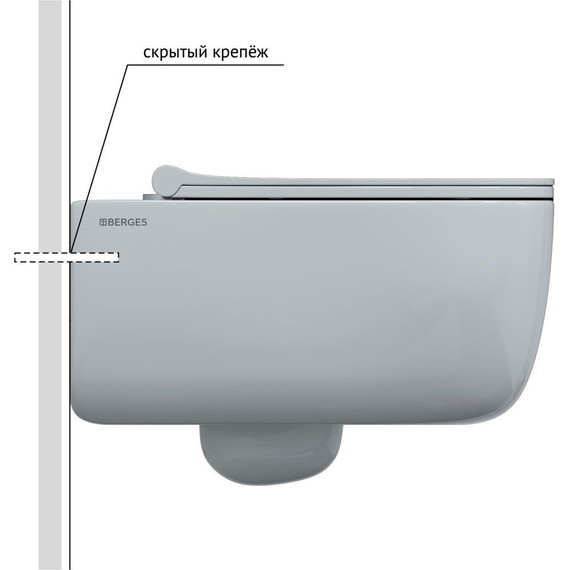 Инсталляция Berges Wasserhaus Novum с подвесным унитазом Ego XL Rimless 043302 - фото 6