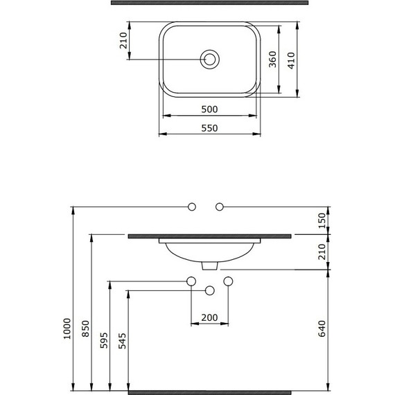Раковина врезная под столешницу Berges Wasserhaus Ego 55 см 181006 - фото 3