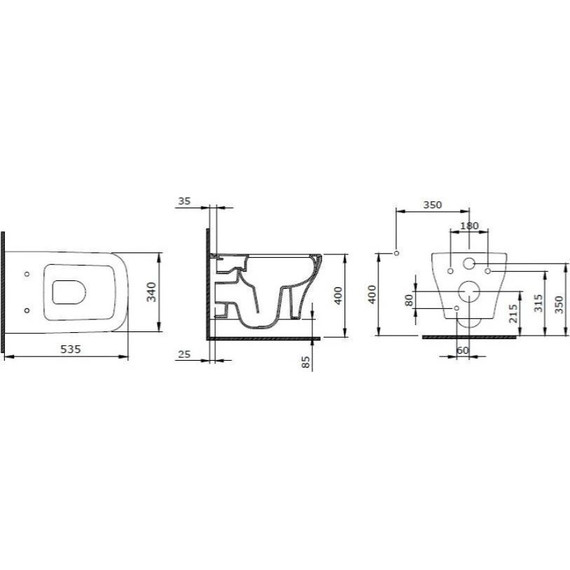 Инсталляция Berges Wasserhaus Novum с подвесным унитазом Strati Rimless 042453 - фото 12