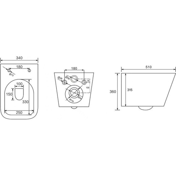 Инсталляция Berges Wasserhaus Novum с подвесным унитазом Floe S Rimless 043243 - фото 9