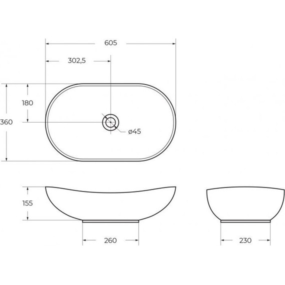 Раковина-чаша BelBagno 60 см BB1404-H311, серый матовый - фото 7