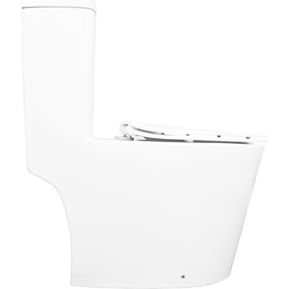 Унитаз-моноблок безободковый Creo Ceramique One ON0101 с крышкой микролифт - фото, картинка 8 Унитаз-моноблок безободковый Creo Ceramique One ON0101 с крышкой микролифт - фото 8