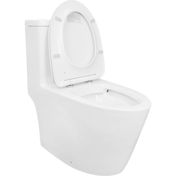 Унитаз-моноблок безободковый Creo Ceramique One ON0101 с крышкой микролифт - фото, картинка 5 Унитаз-моноблок безободковый Creo Ceramique One ON0101 с крышкой микролифт - фото 5