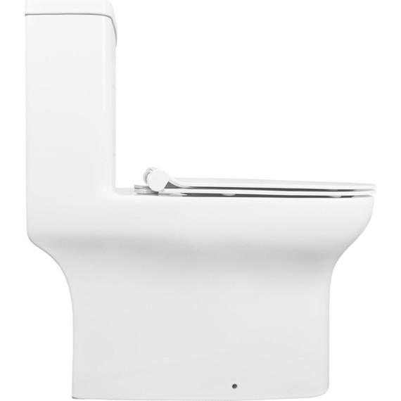 Унитаз-моноблок безободковый Creo Ceramique One ON0102 с крышкой микролифт - фото, картинка 8 Унитаз-моноблок безободковый Creo Ceramique One ON0102 с крышкой микролифт - фото 8