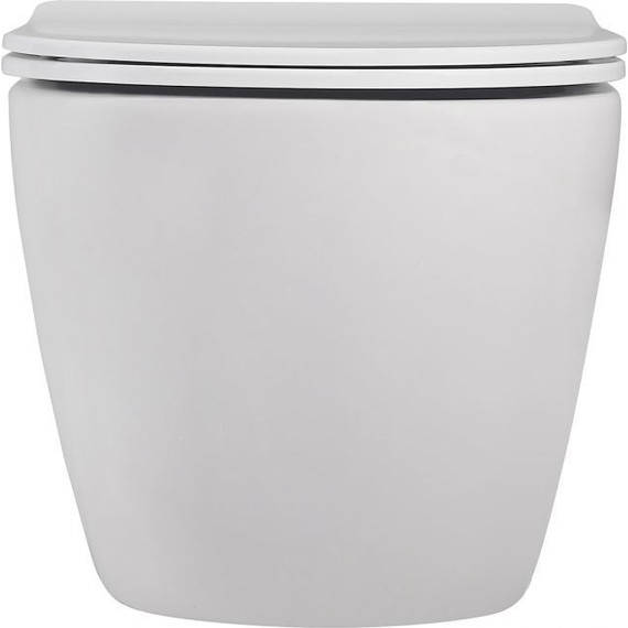 Унитаз подвесной безободковый Abber Bequem AC1100MW с крышкой микролифт, белый матовый - фото, картинка 6 Унитаз подвесной безободковый Abber Bequem AC1100MW с крышкой микролифт, белый матовый - фото 6