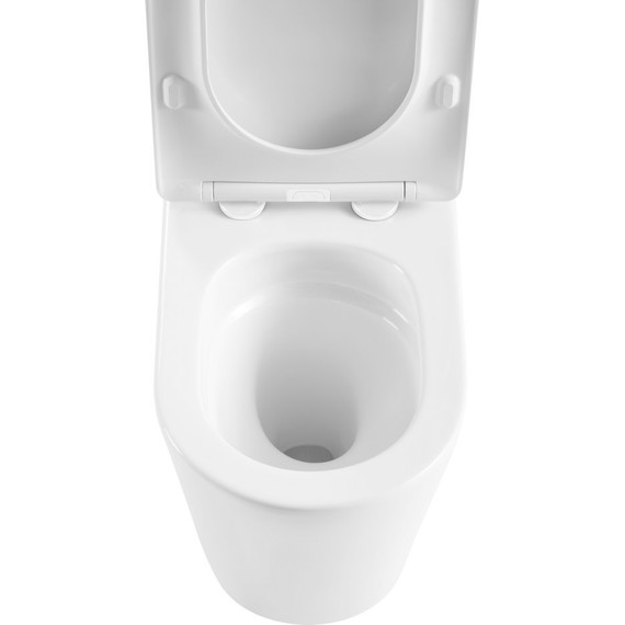 Унитаз-компакт безободковый Abber Bequem AC1112TMW с крышкой микролифт, белый матовый, Цвет производителя: белый матовый - фото 9