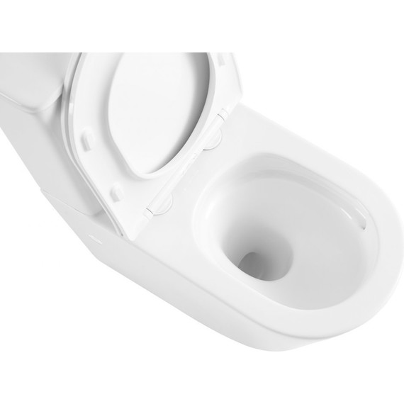 Унитаз-компакт безободковый Abber Bequem AC1112TMW с крышкой микролифт, белый матовый, Цвет производителя: белый матовый - фото 10