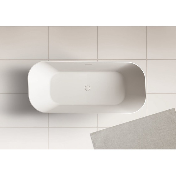 Ванна отдельностоящая Abber Stein 170x75 см AS9609, белый матовый - фото 3