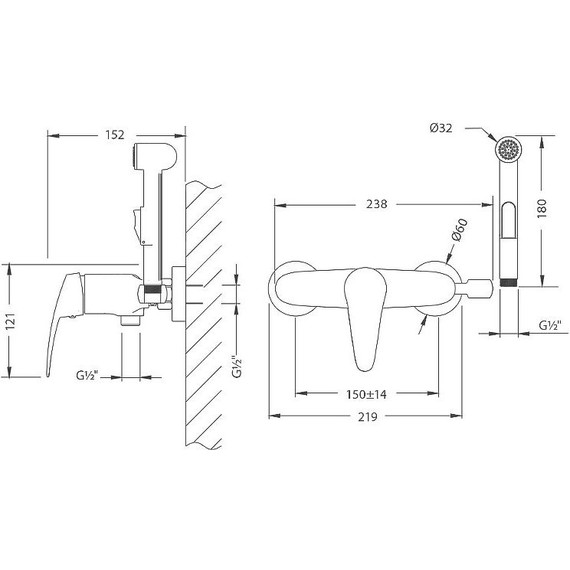 Набор для гигиенического душа Lemark Linara LM0418C - фото, картинка 2 Набор для гигиенического душа Lemark Linara LM0418C - фото 2