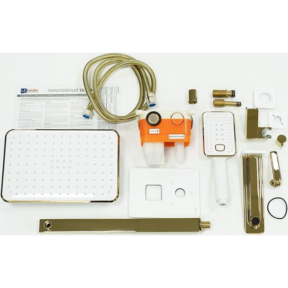 Душевая система для ванны Lemark Mista LM6422WG, белый/золото - фото 8