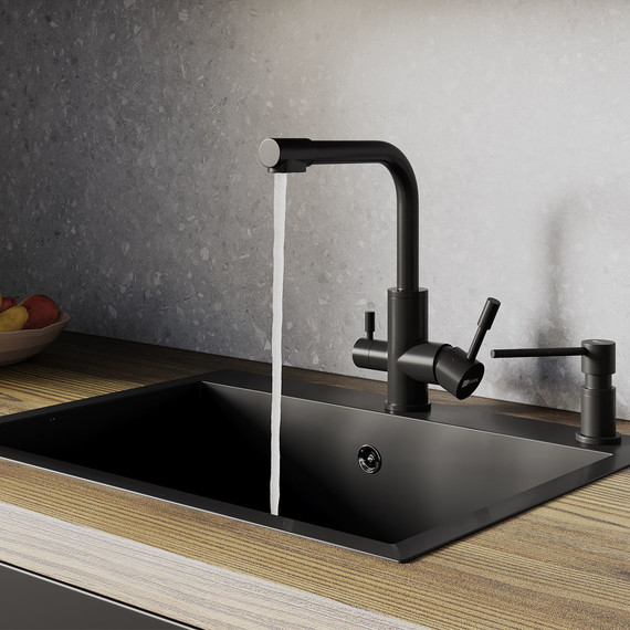 Дозатор для жидкого мыла Lemark Expert LM8203BLN, черный - фото 2