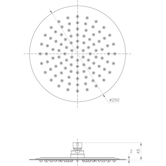 Верхний душ Lemark 250x250 мм LM9481BL, полированная сталь - фото 5