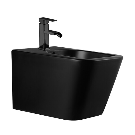 Биде подвесное Abber Rechteck AC1250MB, черный матовый - фото 