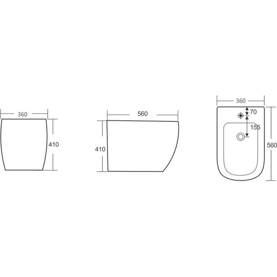 Биде напольное Abber Bequem AC1152 - фото 7