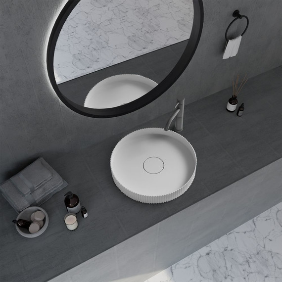 Раковина-чаша Abber Stein 40 см AS2604, белый матовый - фото 2